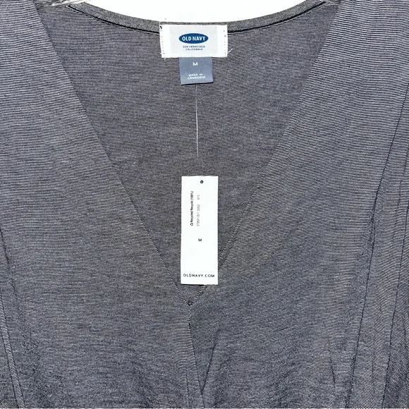 Old Navy Charcoal V-Neck Blouse - Picture 3 of 3